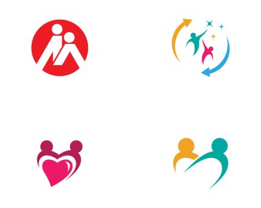 Topluluk, ağ ve sosyal simge tasarım şablonu