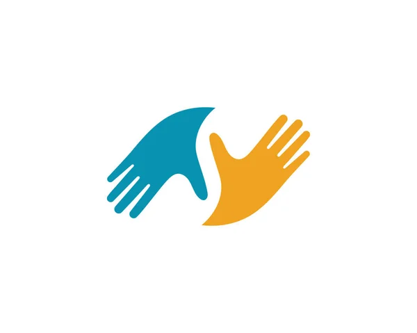 Logo Logo Pielęgnacji Dłoni Wektor Ikona Biznes — Wektor stockowy