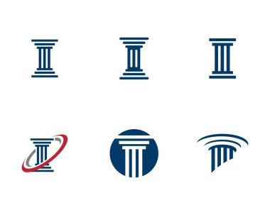 Sütun simge vektör çizim tasarım Logo şablonu