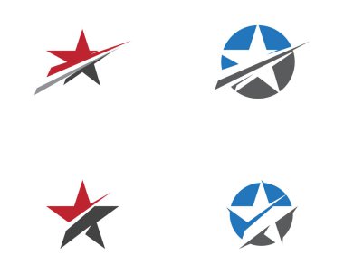 Yıldız simgesi şablon vektör illüstrasyon tasarımı