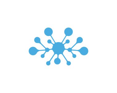 Molekül sembolü logo şablonu vektör illüstrasyon tasarımı 