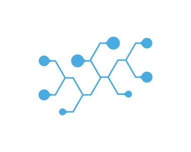 Molekül sembolü logo şablonu vektör illüstrasyon tasarımı 