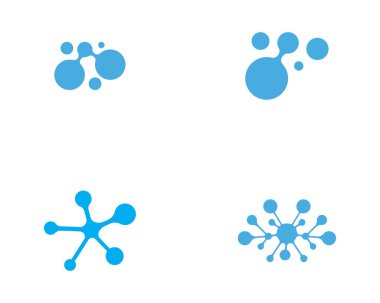 Molekül sembolü logo şablonu vektör illüstrasyon tasarımı 