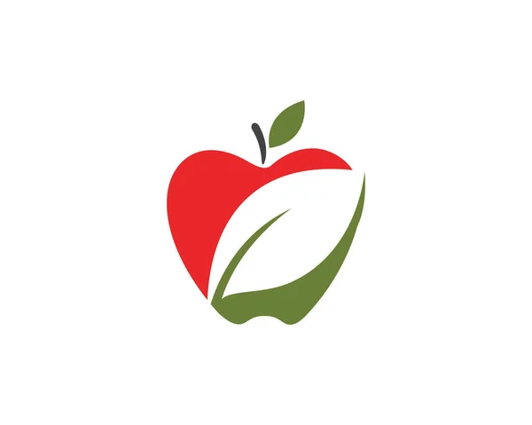 Modelo Logotipo Ícone Design Ilustração Vetorial Apple — Vetor de Stock