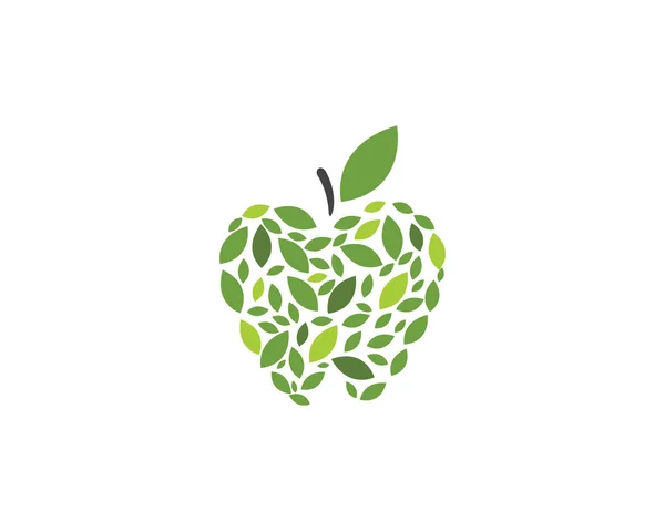 Modèle Logo Icône Conception Illustration Vectorielle Apple — Image vectorielle