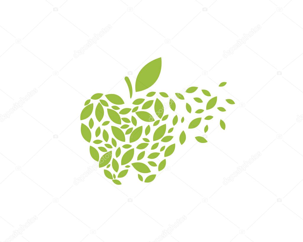 Apple vector illustration design icon logo template