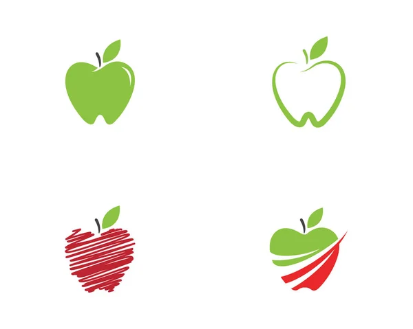 Apple Vector Ilustración Diseño Icono Logotipo Plantilla — Vector de stock