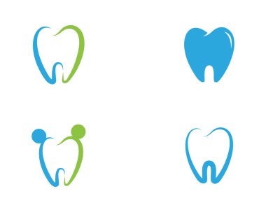 Diş logosu Şablon vektör çizim simgesi tasarımı