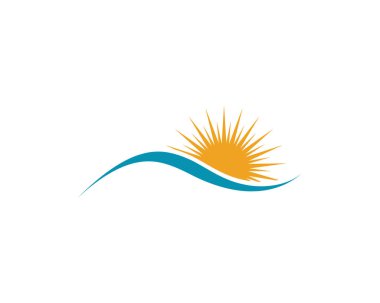Güneş Vektörü illüstrasyon Simgesi Logo Şablonu tasarımı