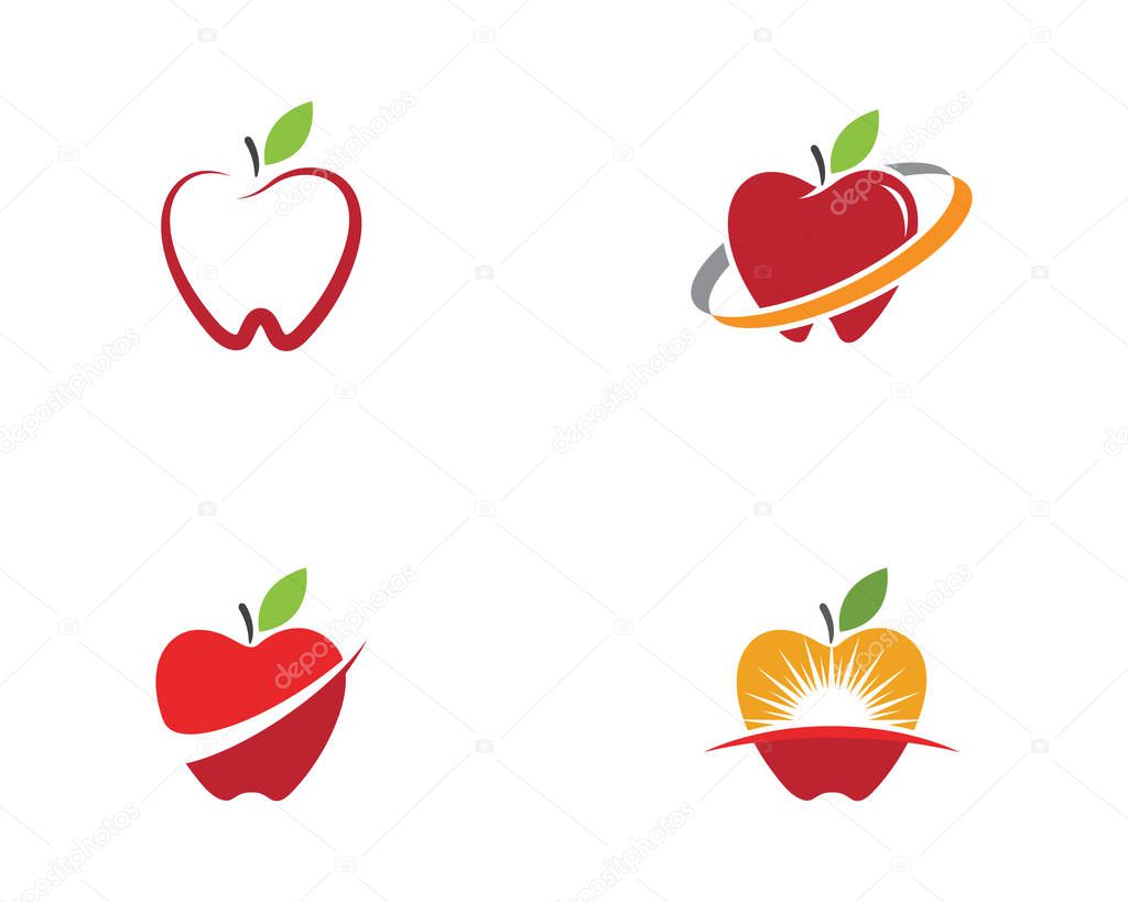 Apple vector illustration design icon logo template
