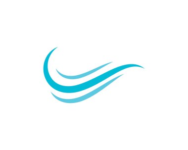 Su dalgası simgesi vektör çizim logosu