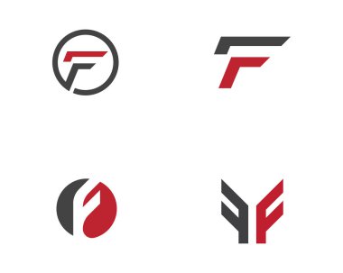 F Harfi vektör resimleme tasarımı