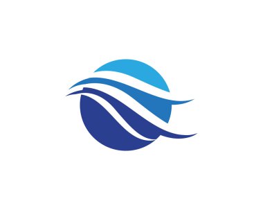 Su dalgası simgesi vektör çizim logosu
