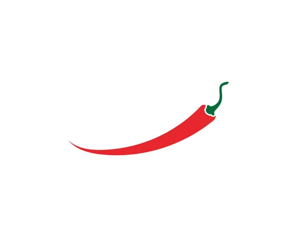 Icône Chili Naturel Chaud Rouge Modèle Vectoriel Illustration — Image vectorielle