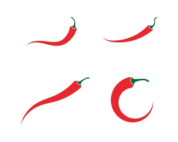 Red Hot Natural Chili Icon Vorlagenvektor Illustration — Stockvektor