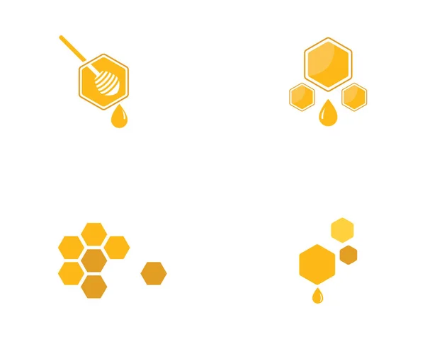 Arı Logo Şablonu Vektör Çizimi Tasarımı — Stok Vektör