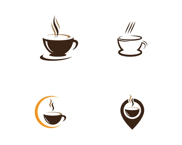 Kaffeetasse Logo Template Vektor Icon Design — Stockvektor