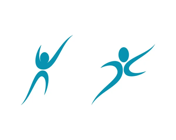 Mänskliga Tecken Logotyp Illustration Vektor Design — Stock vektor