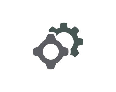 Gear Logo Şablonu vektör çizimi tasarımı