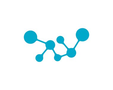 Molekül sembolü logo şablonu vektör illüstrasyon tasarımı 