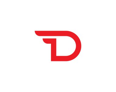 D mektup Logo şablonu vektör simgesi tasarım