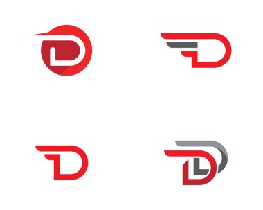 D mektup Logo şablonu vektör simgesi tasarım