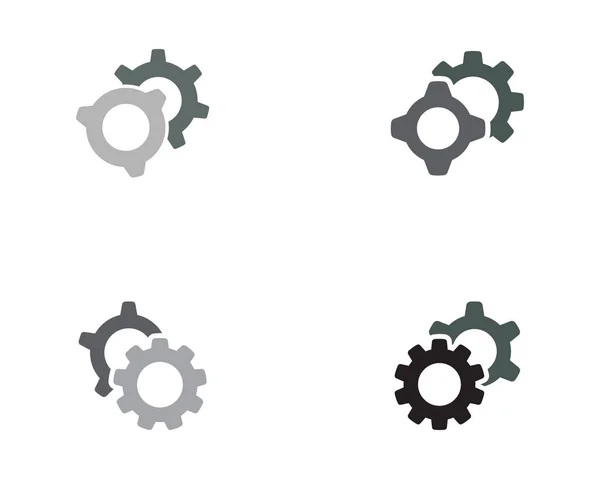 Gear Logo Шаблон Векторний Дизайн Ілюстрації — стоковий вектор