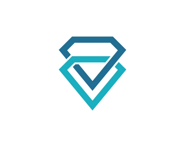 Diamond Logo Modello Icona Vettoriale Illustrazione Design — Vettoriale Stock