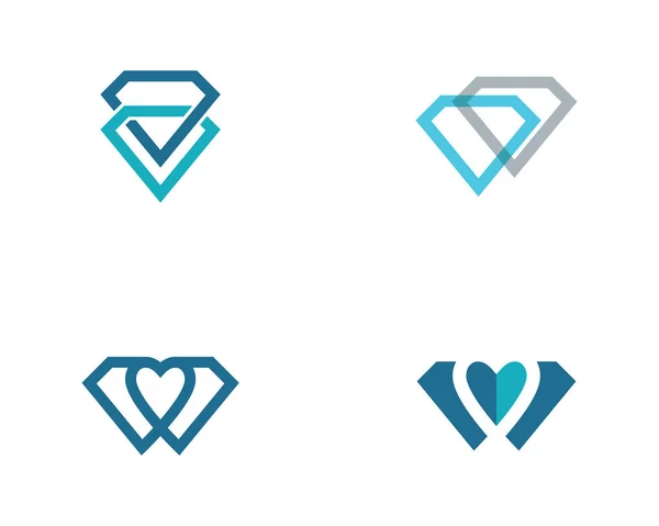 Diamond Logo Template Vector Pictogram Illustratie Ontwerp — Stockvector