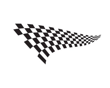 Yarış bayrağı simgesi, basit tasarım illüstrasyon vektörü