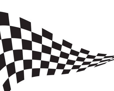 Yarış bayrağı simgesi, basit tasarım illüstrasyon vektörü