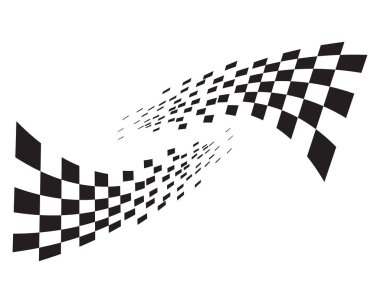 Race flag icon, simple design illustration vector clipart