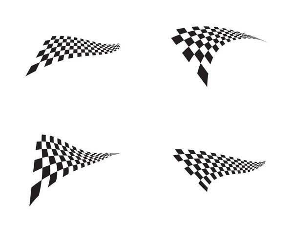 Иконка флага гонки, простой вектор иллюстрации дизайна