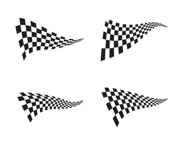 Иконка флага гонки, простой вектор иллюстрации дизайна