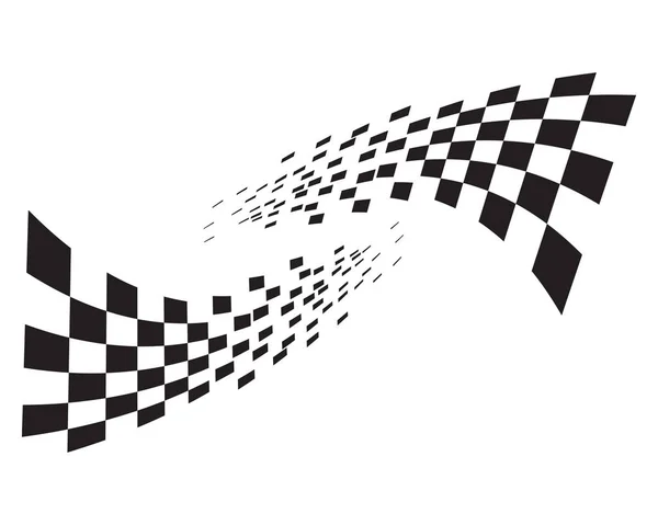 レースの旗のアイコン シンプルなデザインイラストベクトル — ストックベクタ