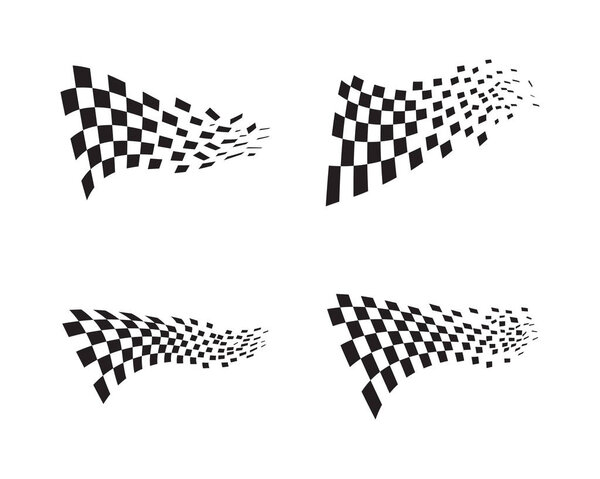 Иконка флага гонки, простой вектор иллюстрации дизайна