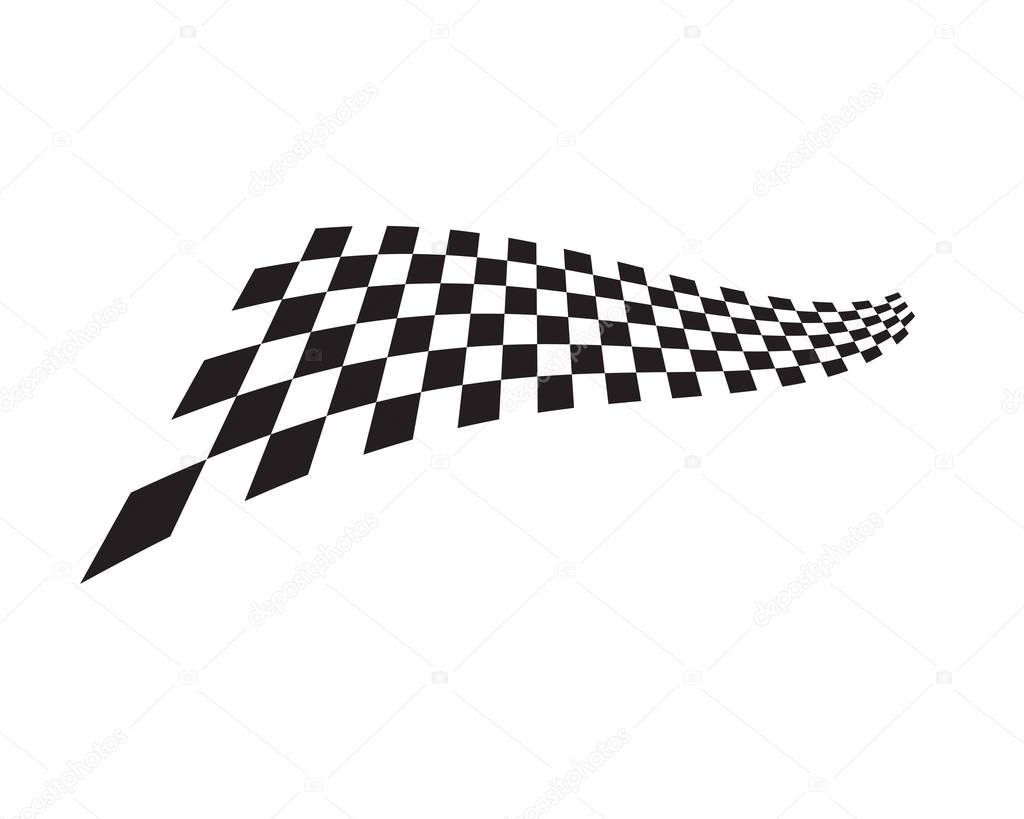 Race flag icon, simple design illustration vector