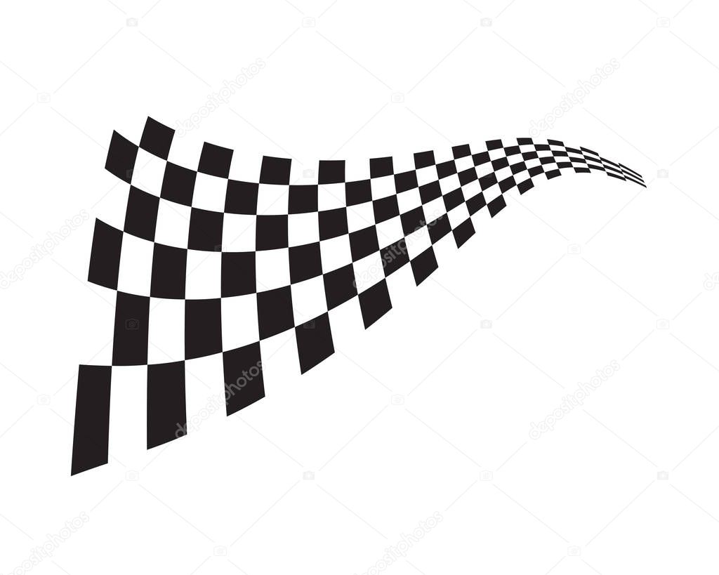 Race flag icon, simple design illustration vector