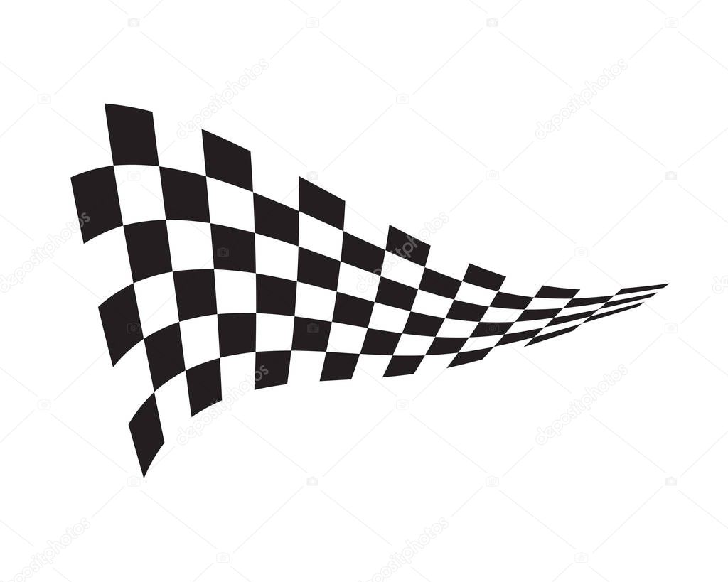 Race flag icon, simple design illustration vector