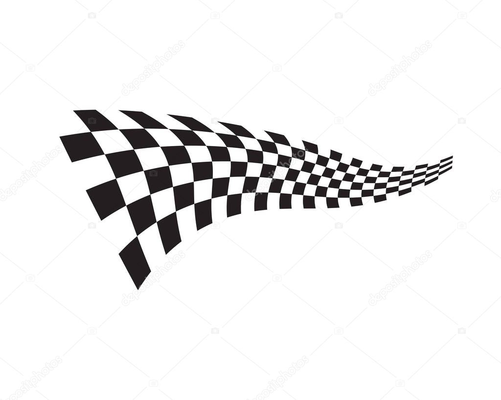 Race flag icon, simple design illustration vector