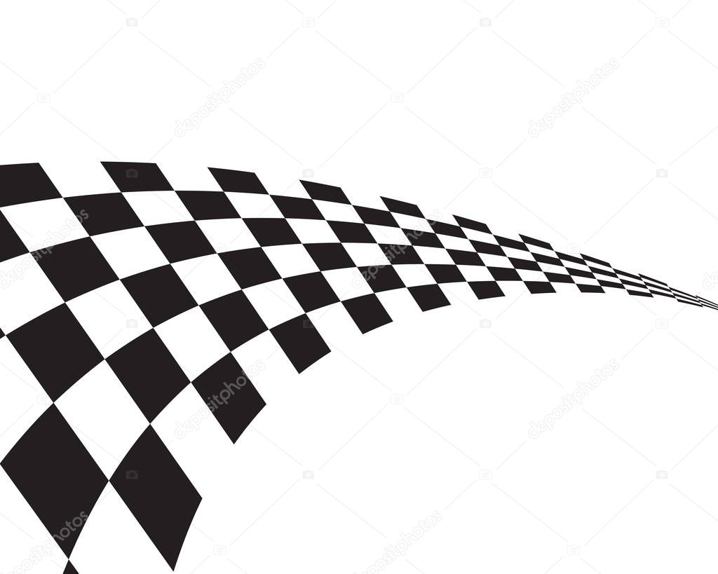 Race flag icon, simple design illustration vector