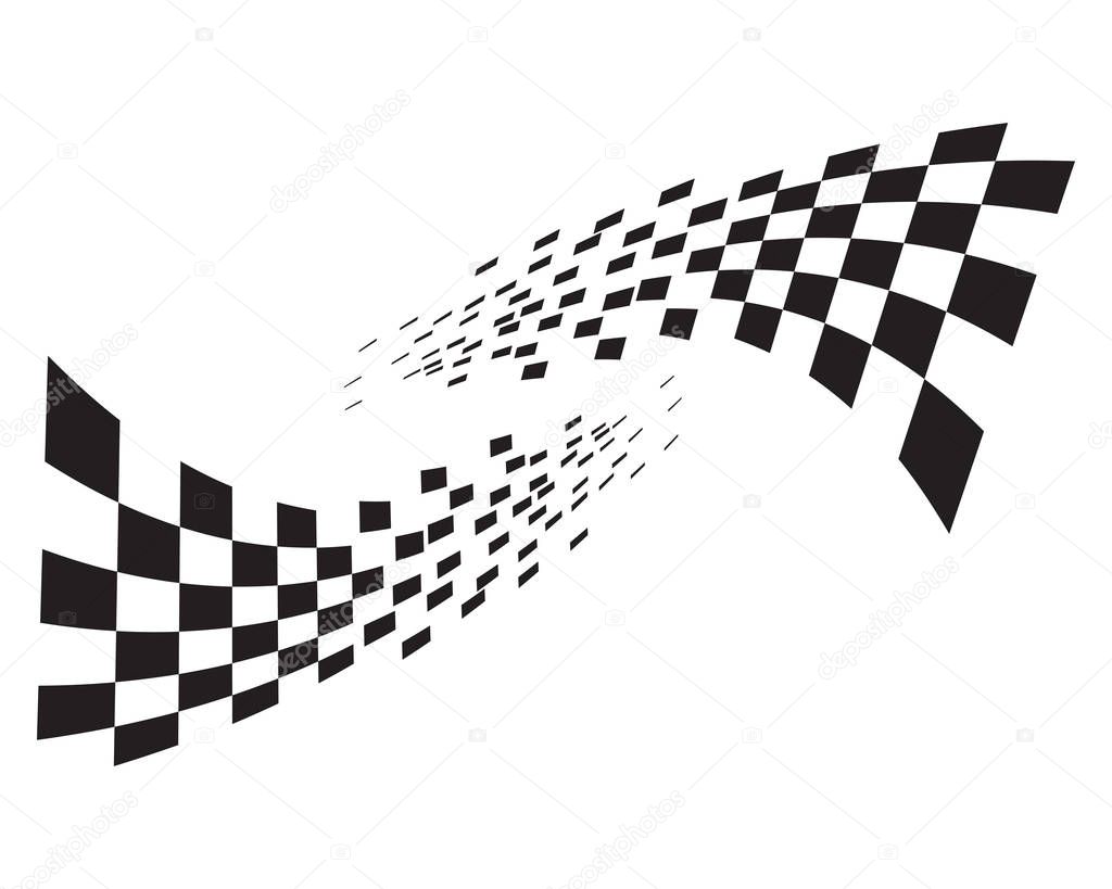 Race flag icon, simple design illustration vector