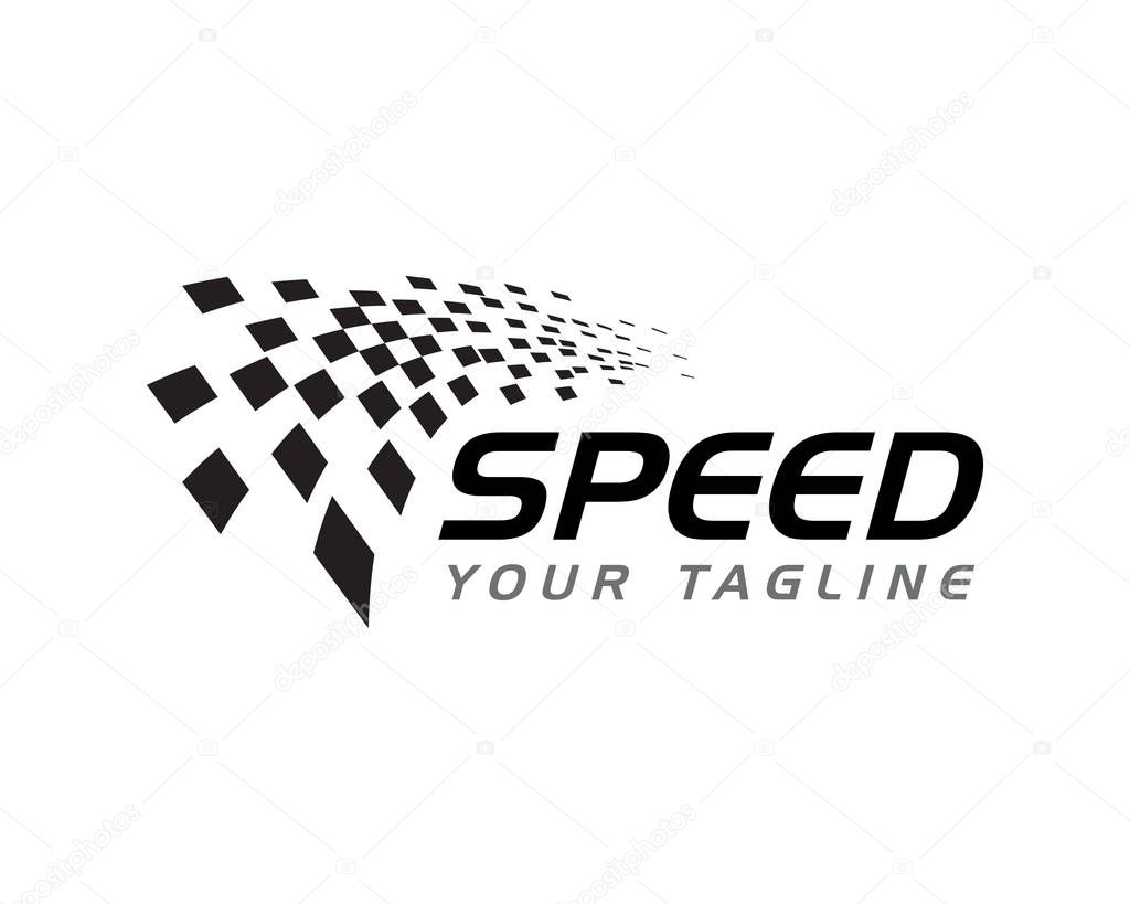 Race flag icon, simple design illustration vector