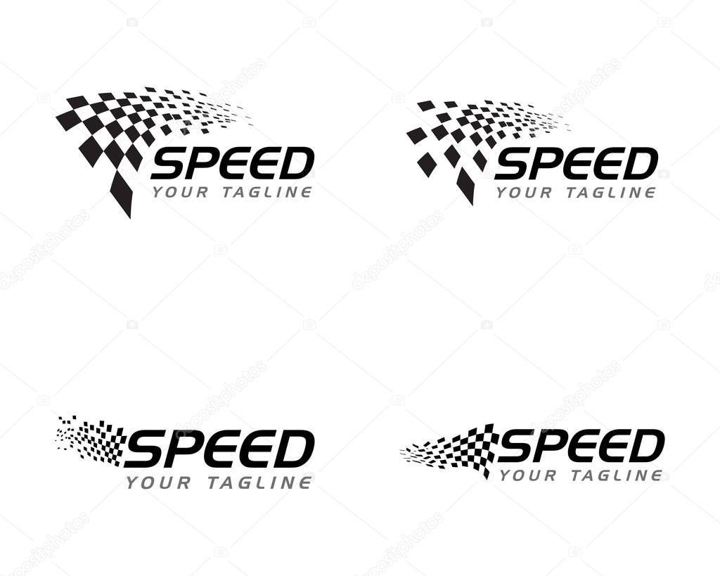 Race flag icon, simple design illustration vector
