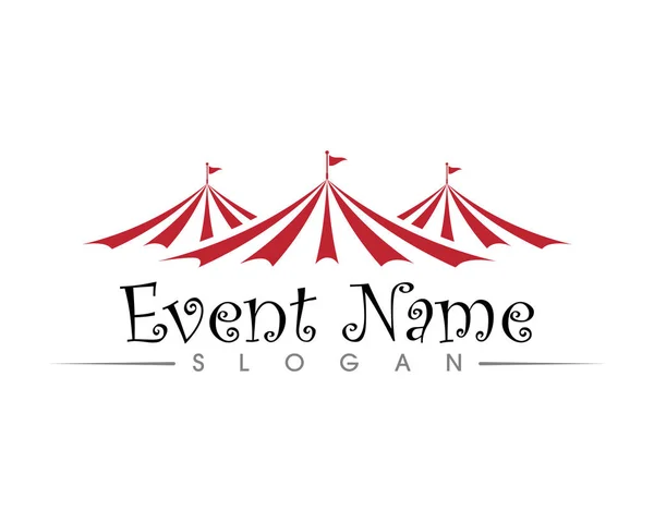 Circus Vector Illustratie Ontwerp Logo Emblemen Template — Stockvector