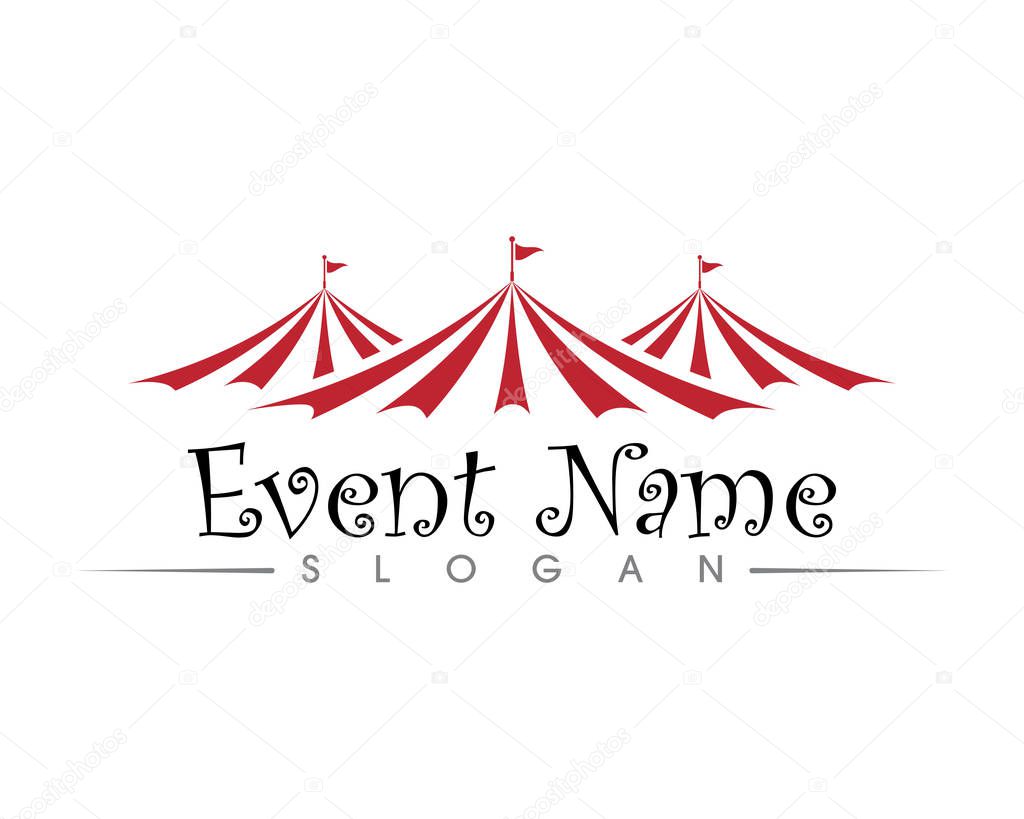 Circus vector illustration design logo emblems template