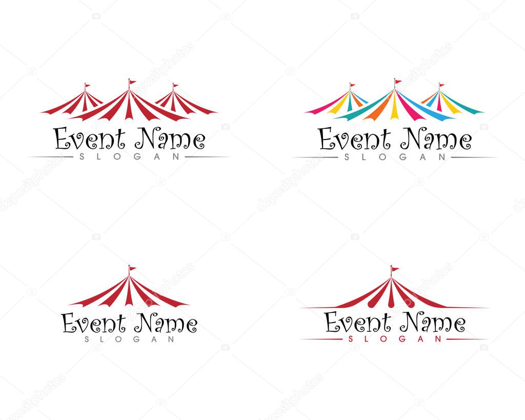 Circus vector illustration design logo emblems template