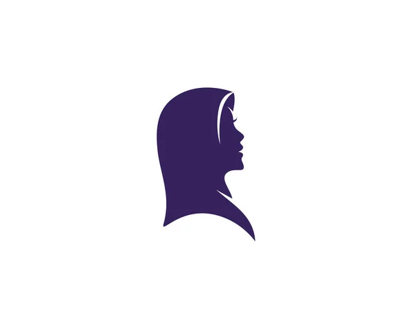 Estocástico Mah Hijab Logo Plantilla Vector Ilustración Diseño — Vector de stock