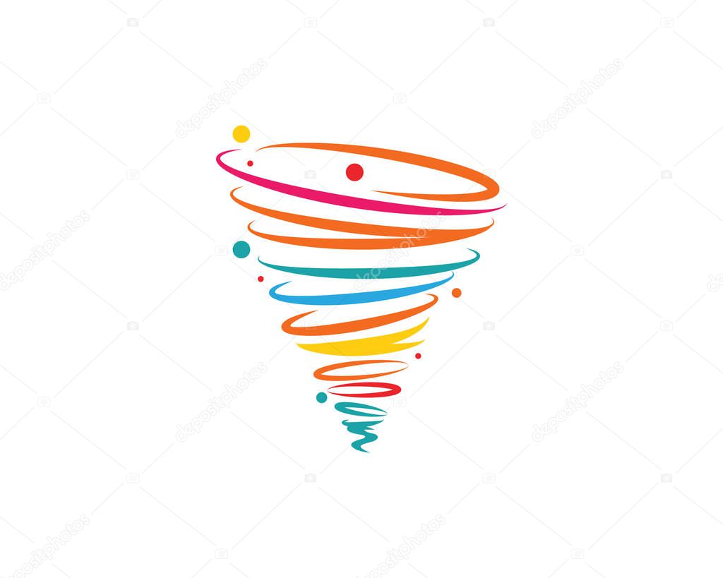 Tornado logo symbol vector illustration design