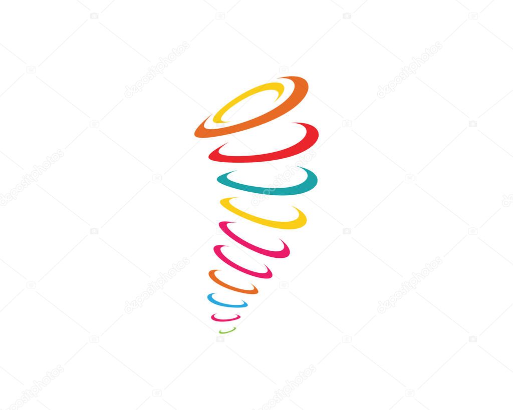 Tornado logo symbol vector illustration design